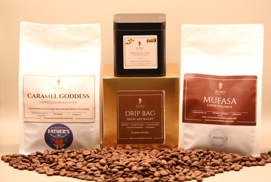 MUFASA CARE PACKAGE (FATHER'S DAY) OPTION 4 (MUFASA + CARAMEL GODDESS + GESHA TIN + DRIP BAG BOX)